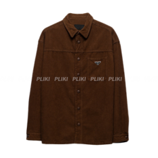 프라다 코듀로이 셔츠 캐러멜