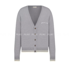 디올 태그 가디건 그레이