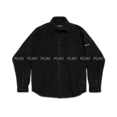 발렌시아가 남성 오버셔츠 블랙