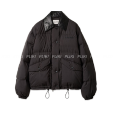 미우미우 기능성 퐁제 크롭 다운 재킷