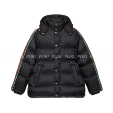 구찌 GG 나일론 자카드 웹 자켓 블랙