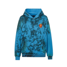 발렌시아가 스케이터 집업 후드 블루