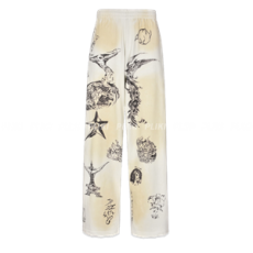 발렌시아가 남성 탯 배기 스웨트팬츠 베이지/브라운