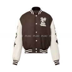 루이비통 엠브로이더드 바시티 자켓 브라운