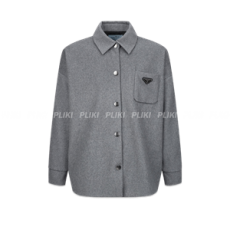 프라다 삼각로고 포켓 카반 캐시고라 자켓 그레이