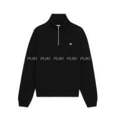 셀린느 트리옹프 트러커 스웨터 울 캐시미어 블랙