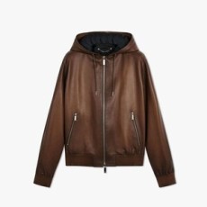 벨루티 후드 램스킨 레더 가죽자켓