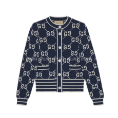 구찌 GG 코튼 자카드 가디건