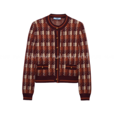 프라다 울 가디건 레드