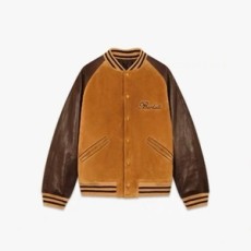 벨루티 스웨이드 레더 버시티자켓