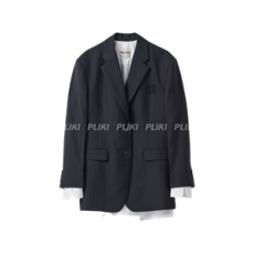 미우미우 싱글 브레스트 핀 스트라이프 재킷