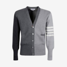 톰브라운 사선완장 메리노 울 가디건