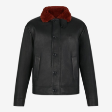 루이비통 모노그램 플라워 가죽 에비에이터 자켓