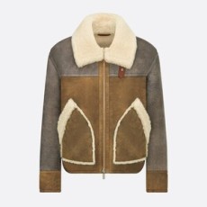 디올 블루종 봄바디어 무스탕 자켓