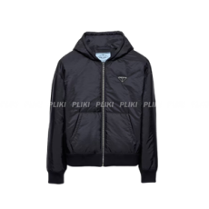 프라다 가벼운 후드 리나일론 블루종 재킷