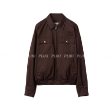 미우미우 개버딘 블루종 재킷