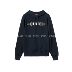 구찌 프린트 코튼 저지 후드 스웨트셔츠