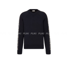 디올 오블리크 스웨터 인서트 코튼 저지 딥 블루