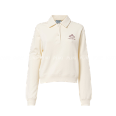 프라다 코튼 폴로 스웨터 화이트