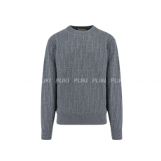 디올 코튼 블렌드 스웨터 올오버 오블리크 모티프