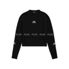 발렌시아가 여성 스키 크루넥 블랙