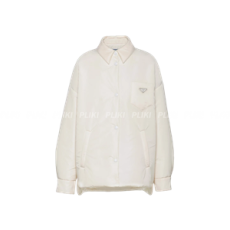 프라다 라이트 리나일론 패디드 자켓 화이트