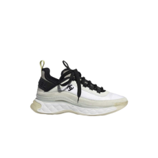 샤넬 믹스드 파이버 스니커즈 화이트 블랙 로고