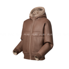 루이비통 리버서블 후디드 시어링 블루종