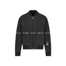 디올 x 스톤 아일랜드 봄버 자켓 블랙