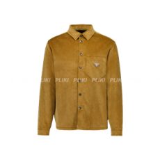 프라다 코듀로이 셔츠 카멜 브라운