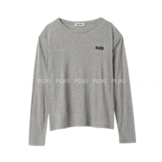 미우미우 로고 패치 티셔츠