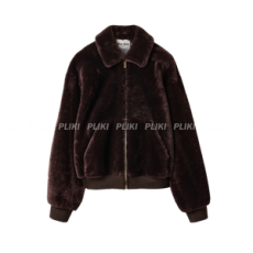 미우미우 시어링 재킷 커피