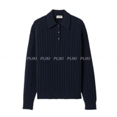 미우미우 캐시미어 니트 폴로 셔츠