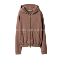 미우미우 후염 코튼 플리스 후디