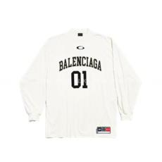 발렌시아가 남성 바스켓 볼 시리즈 - 롱 슬리브 라지 핏 티셔츠