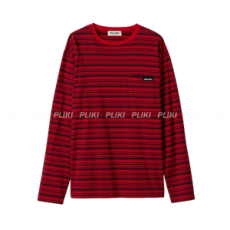 미우미우 롱 슬리브 코튼 저지 티셔츠