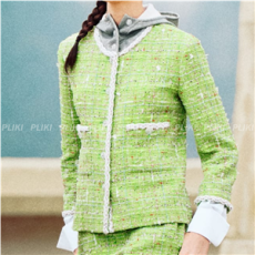 샤넬 2024/25 크루즈 쇼 재킷 라이트 그린, 멀티컬러