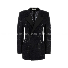 생로랑 턱시도 재킷 기퓌르