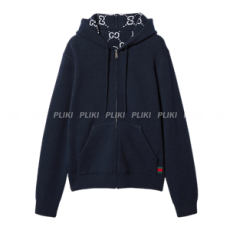 구찌 리버서블 GG 울 후드 지퍼 재킷