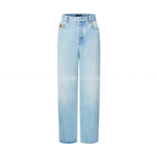 루이비통 와이드 핏 데님 팬츠