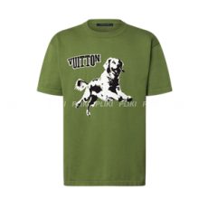 루이비통 쇼트 슬리브드 코튼 크루넥