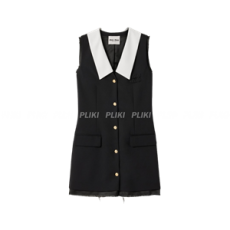 미우미우 그랭 드 푸드르 울 미니 드레스