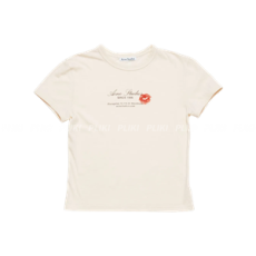 아크네 스튜디오 로고 티셔츠 화이트