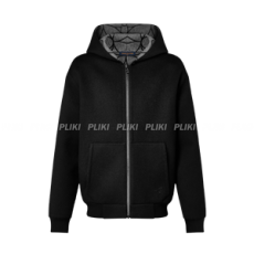 루이비통 리버시블 더블 페이스 울 후디 블루종