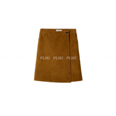 미우미우 스웨이드 랩어라운드 스커트