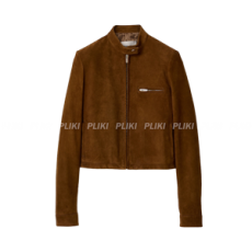 미우미우 스웨이드 재킷 올리브 그린