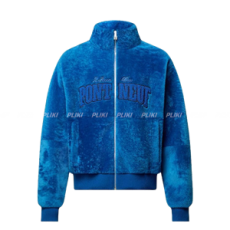 루이비통 시그니처 시어링 양털 트랙 톱 블루종