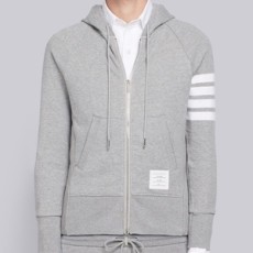 톰브라운 4-바 후디 그레이