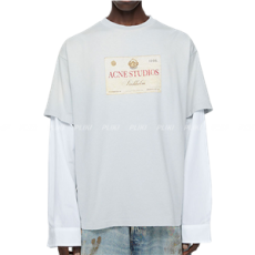 아크네 스튜디오 레이어드 프린트 티셔츠