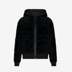 루이비통 리버시블 플라워 모노그램 시어링 후디